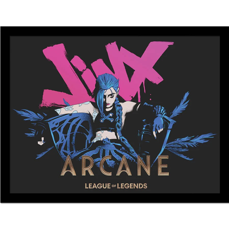 League of Legends - Arcane Jinx - Kehystetty taidejuliste