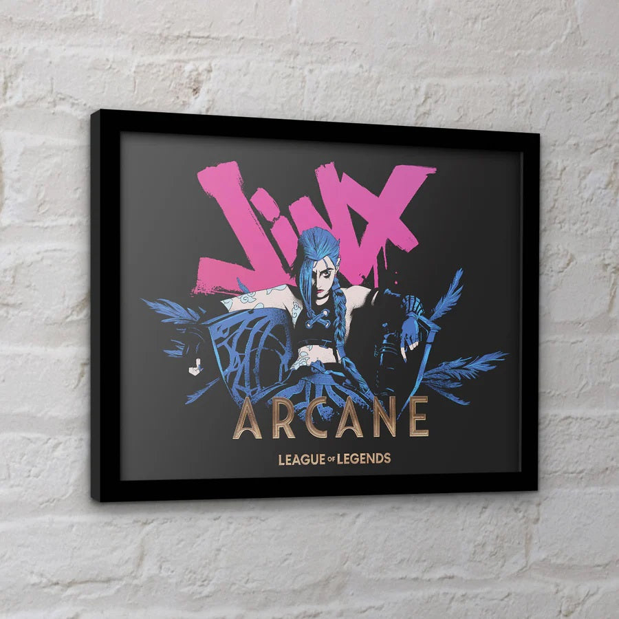 League of Legends - Arcane Jinx - Kehystetty taidejuliste