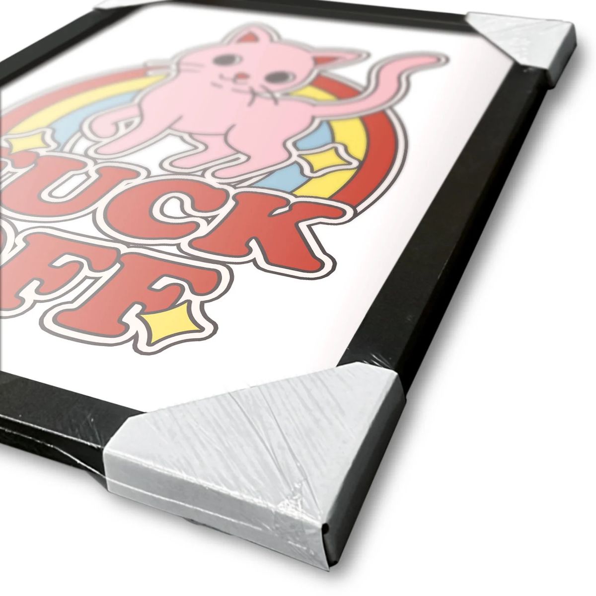 Fuck Off - Kehystetty taidejuliste