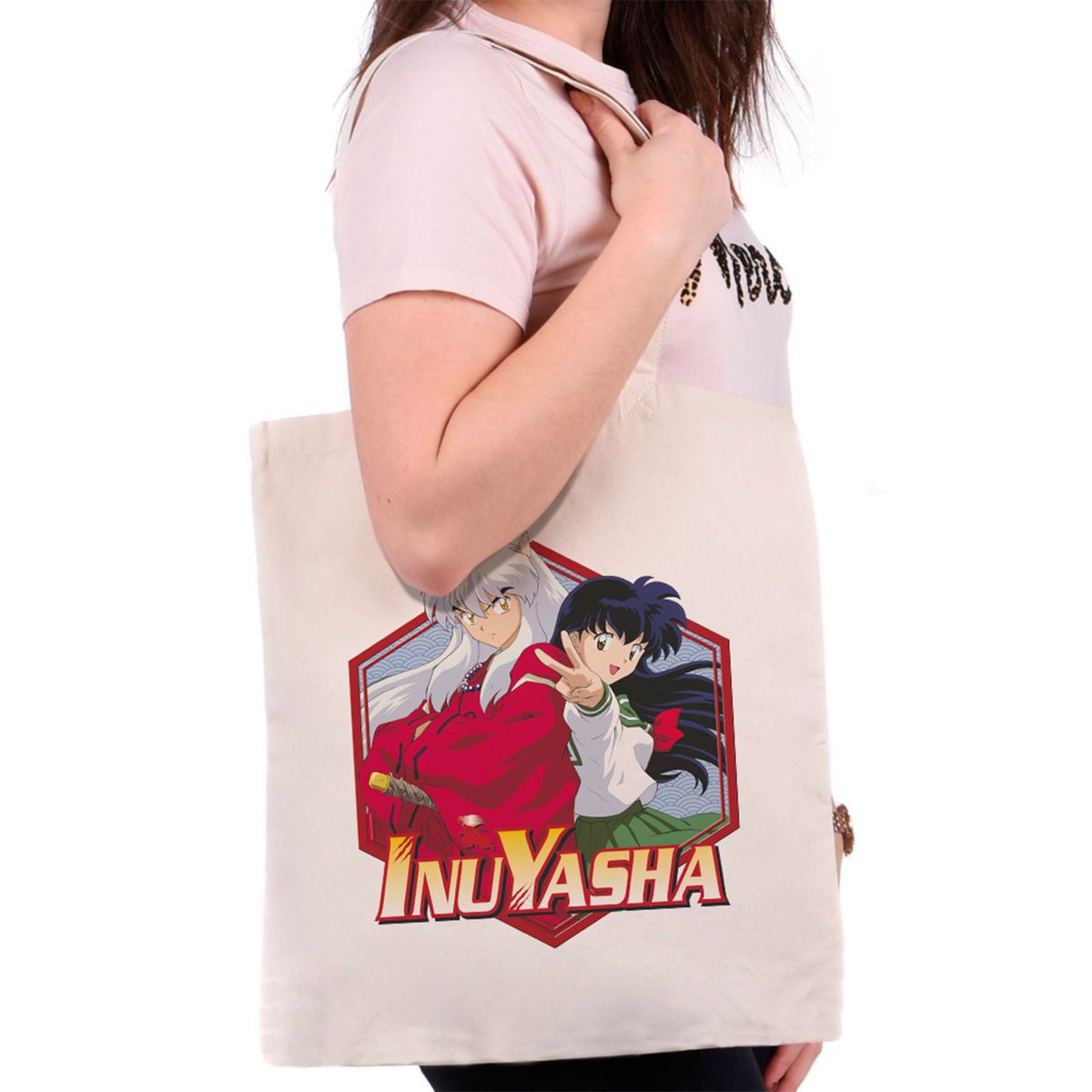 Inuyasha - Inuyasha & Kagome - Kangaskassi (olkalaukku)