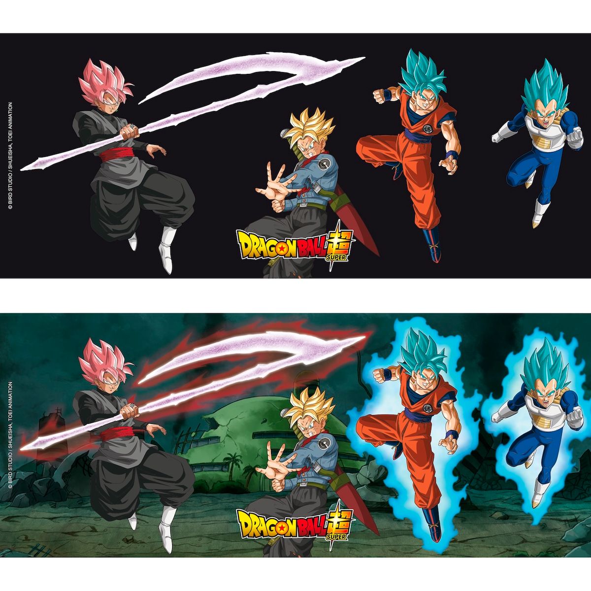 Dragon Ball - Saiyans vs Black - Iso Heat Change -muki (XXL-koko)