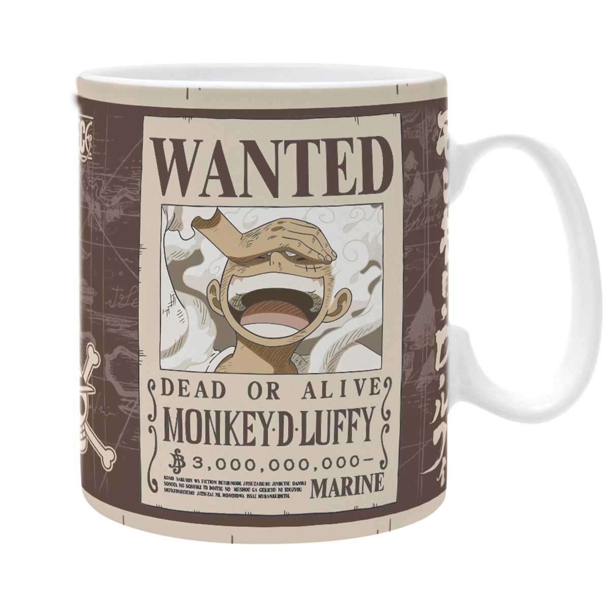One Piece - Gear 5 Luffy Wanted - Iso muki (XL-kokoinen)