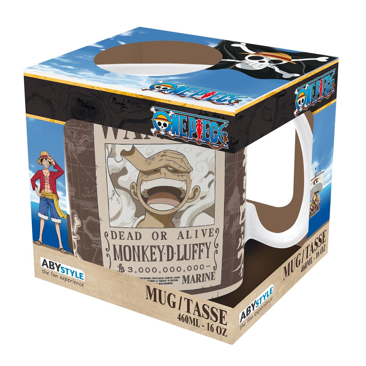 One Piece - Gear 5 Luffy Wanted - Iso muki (XL-kokoinen)