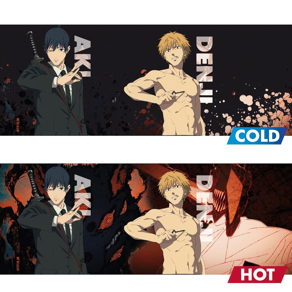 Chainsaw Man - Denji & Aki - Heat change -muki (XXL-kokoinen)
