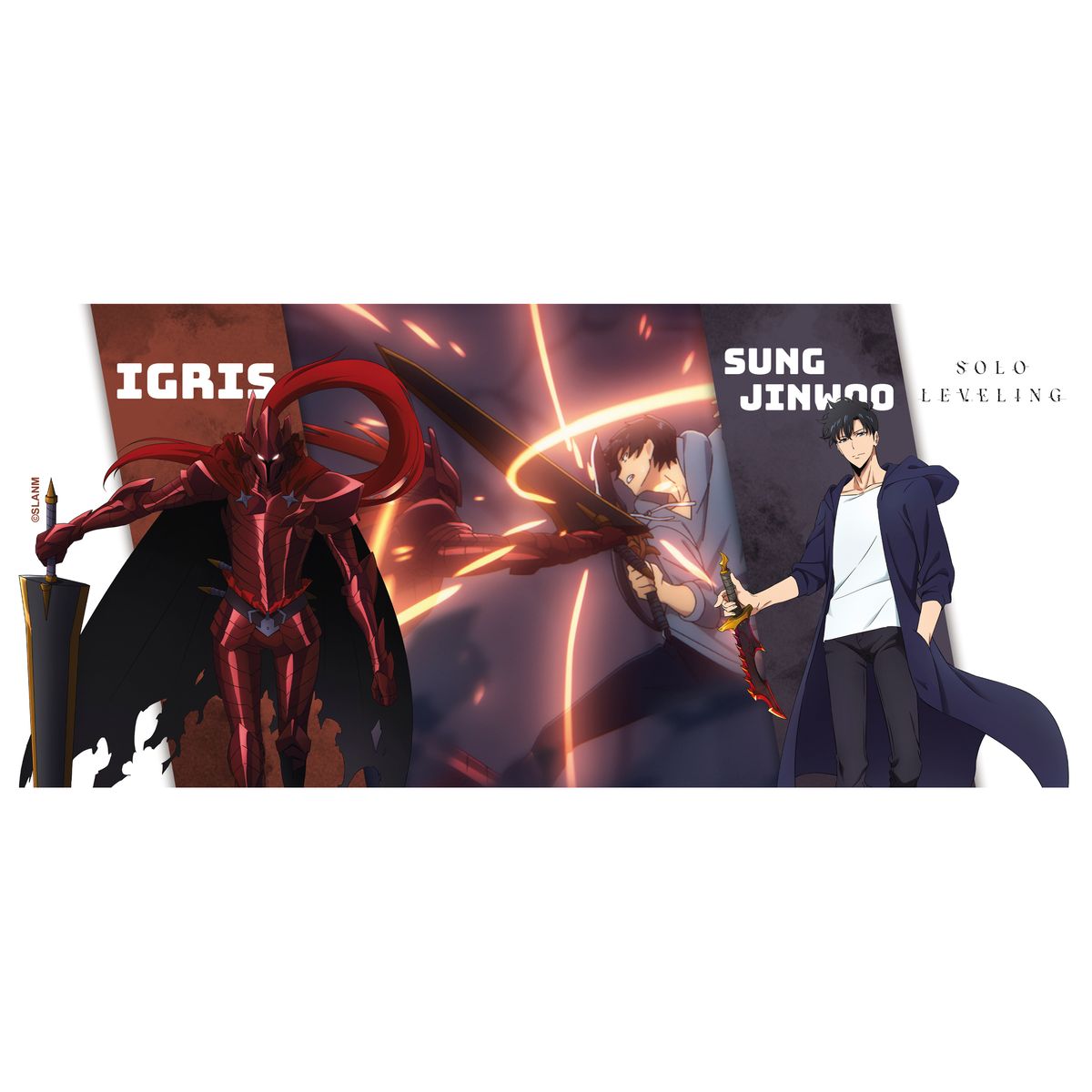 Solo Leveling - Jinwoo & Igris - Iso muki (XL-koko)