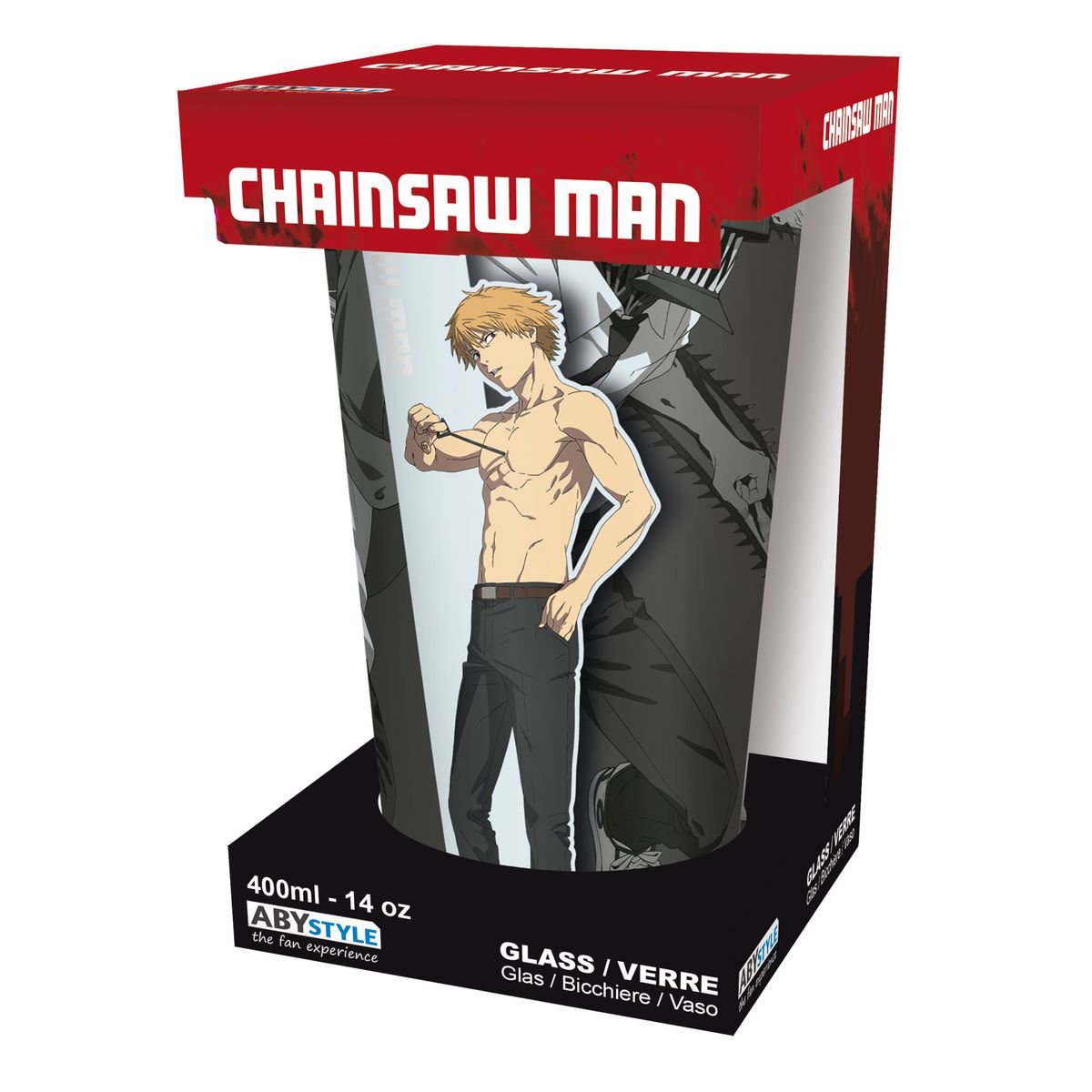 Chainsaw Man - Trio - Iso juomalasi (XXL-koko)