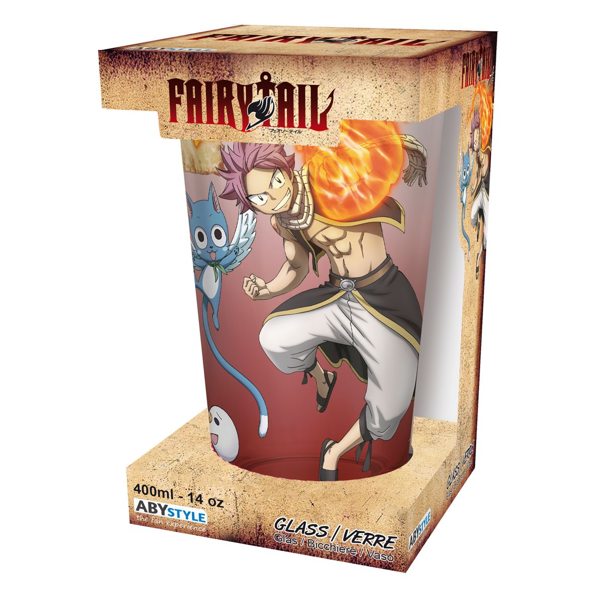 Fairy Tail - Natsu, Lucy, Happy & Plue - XXL drinking glass