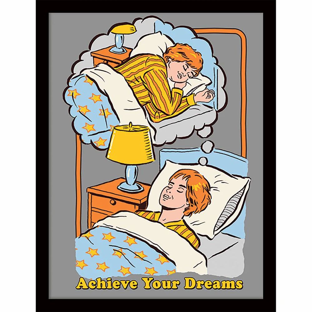 Steven Rhodes - Achieve Your Dreams - Kehystetty taidejuliste