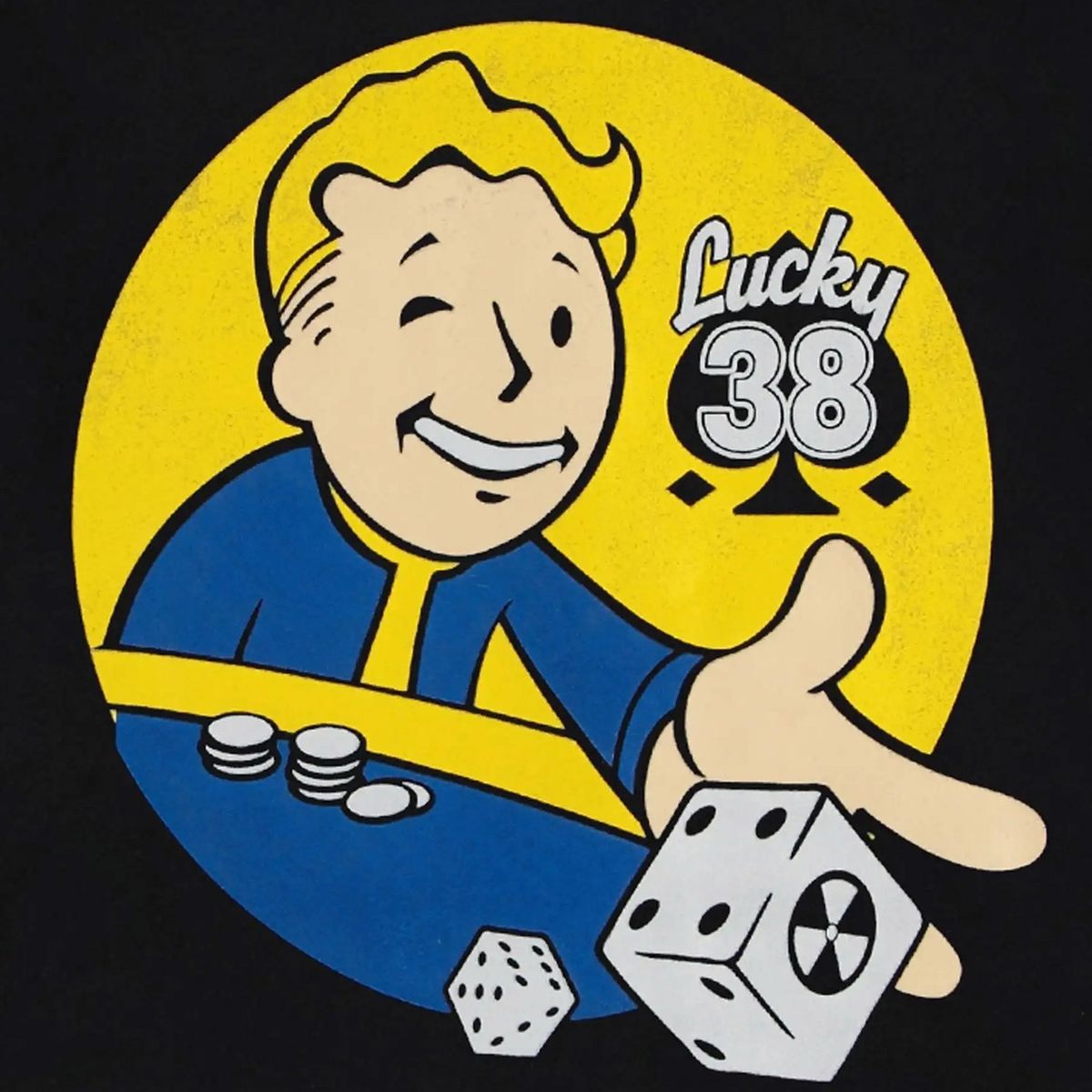 Fallout - Lucky 38 Dice - Vetoketjuhuppari