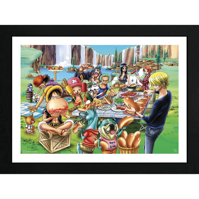 One Piece - Hot-Dog Party - Kehystetty taidejuliste