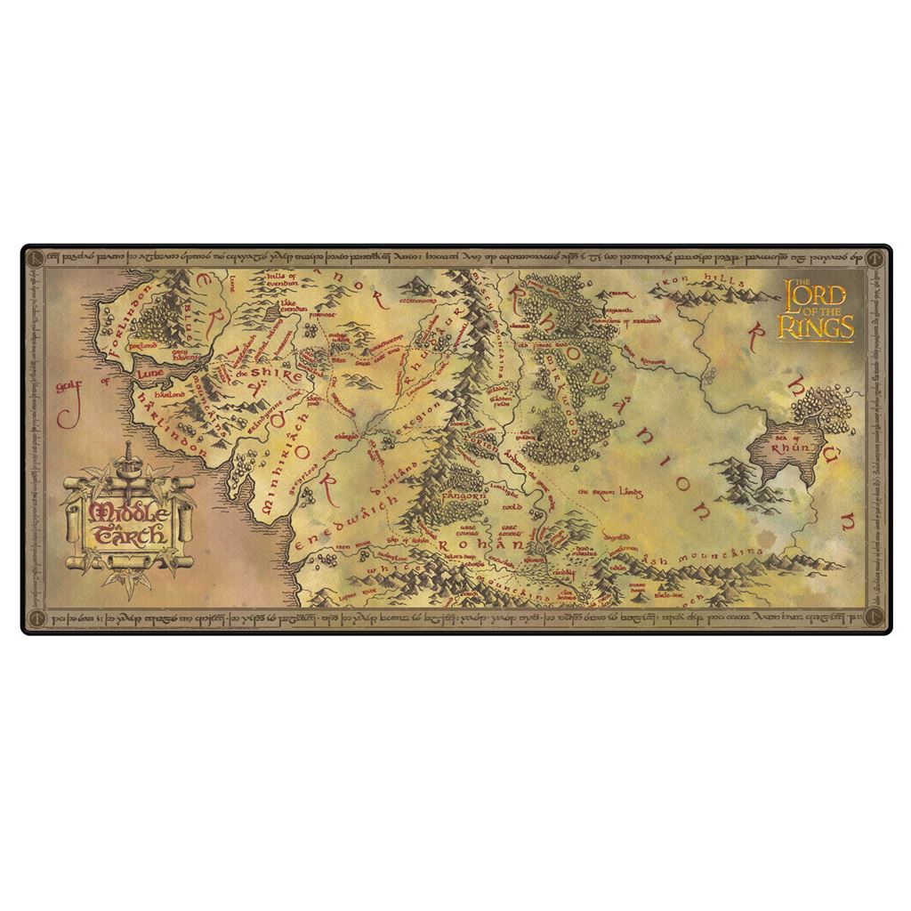 Taru sormusten herrasta - Middle Earth Map - Iso hiirimatto (XL-koko)