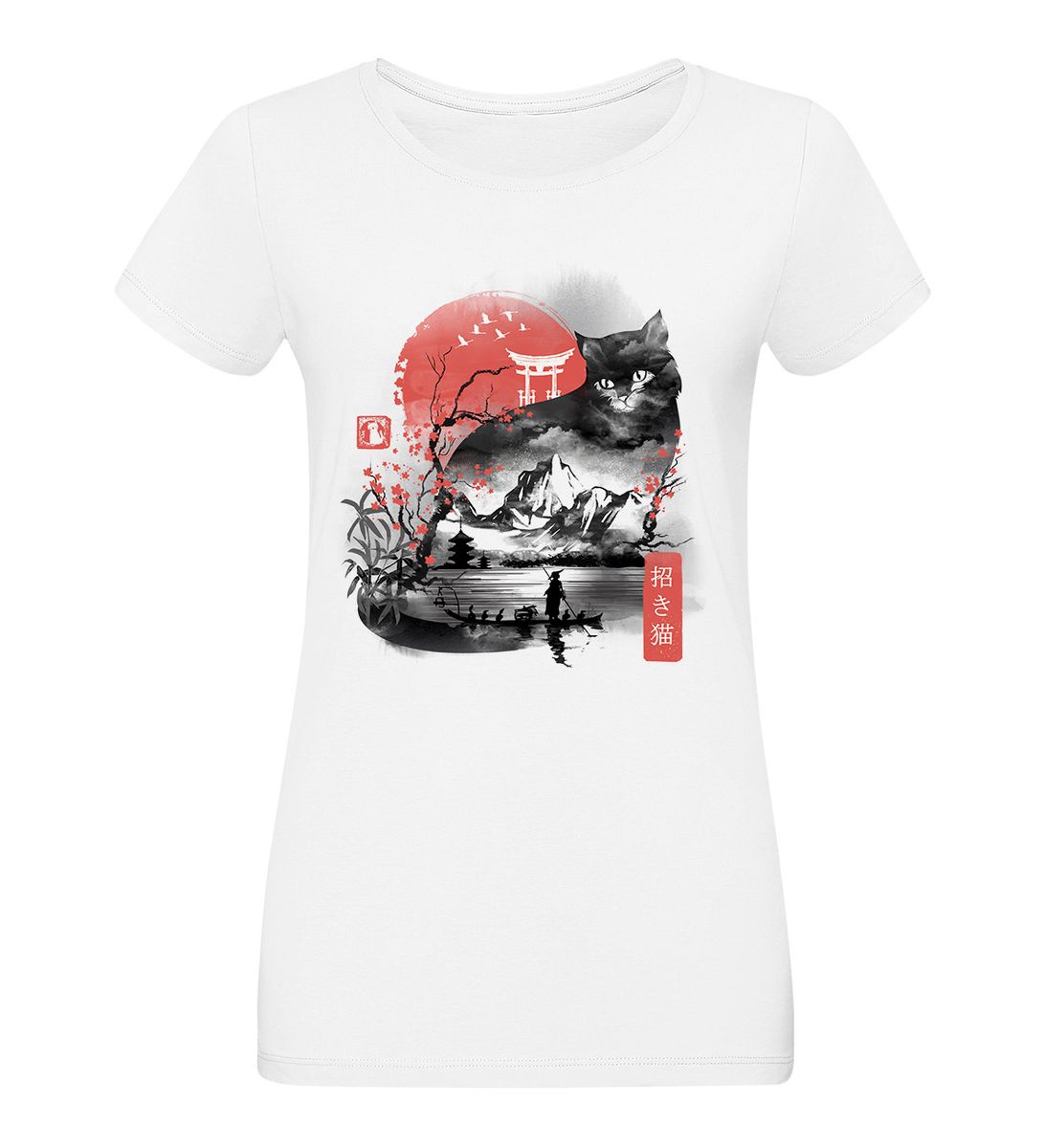 Dan Fajardo - Cherry Blossom Cat - Naisten T-paita