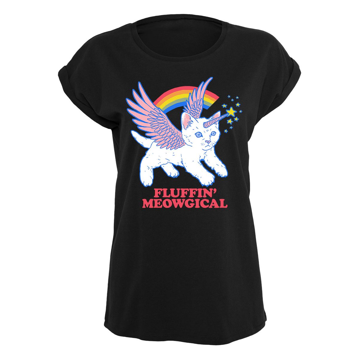 Hillary White Rabbit - Fluffin' Meowgical - Naisten T-paita