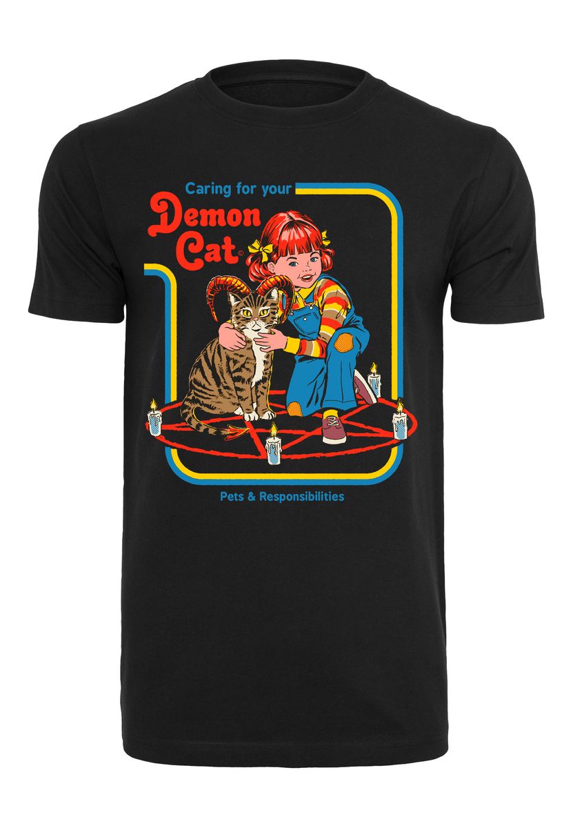 Steven Rhodes - Caring for your Demon Cat - T-paita