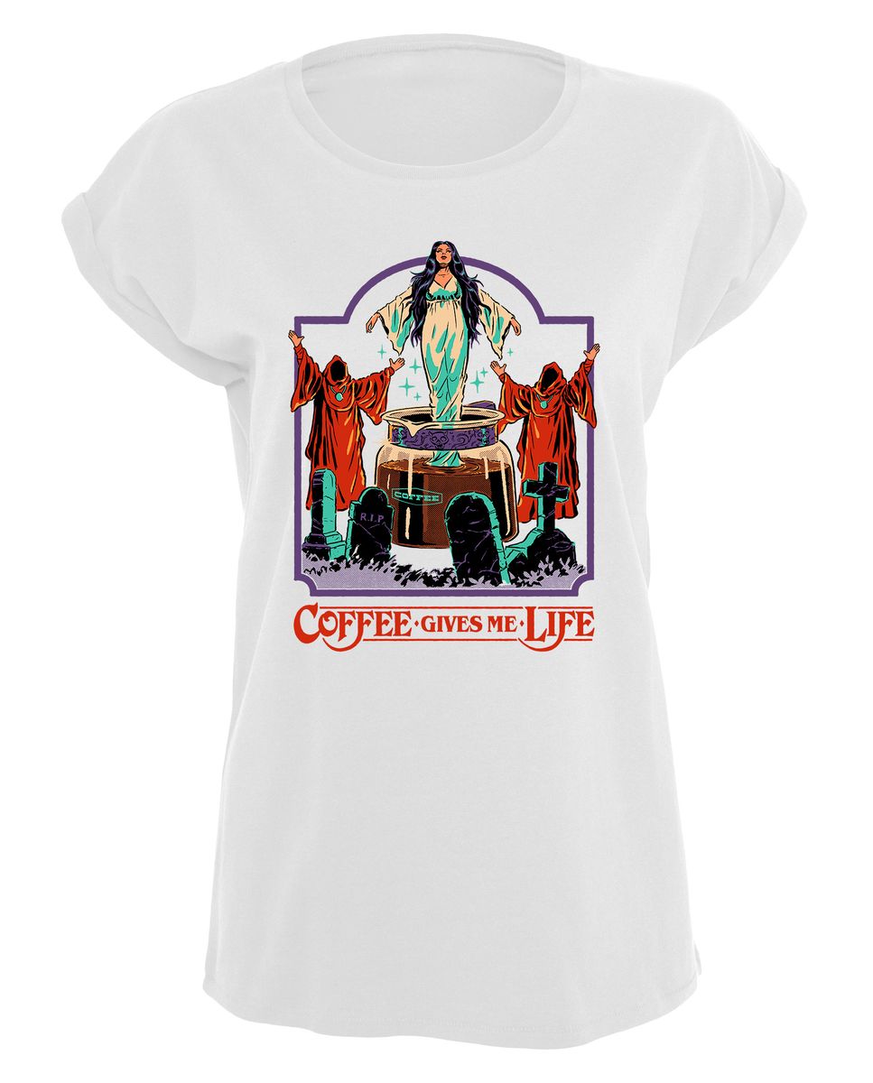 Steven Rhodes - Coffee Gives Me Life - Naisten T-paita
