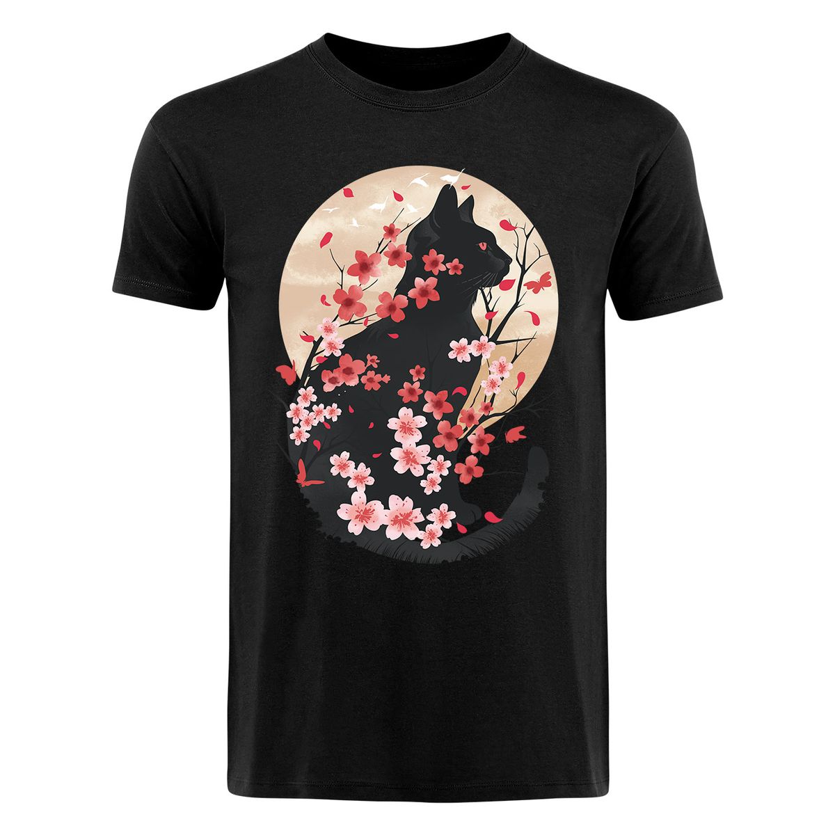 Dan Fajardo - Cat Cherry Blossom - T-paita