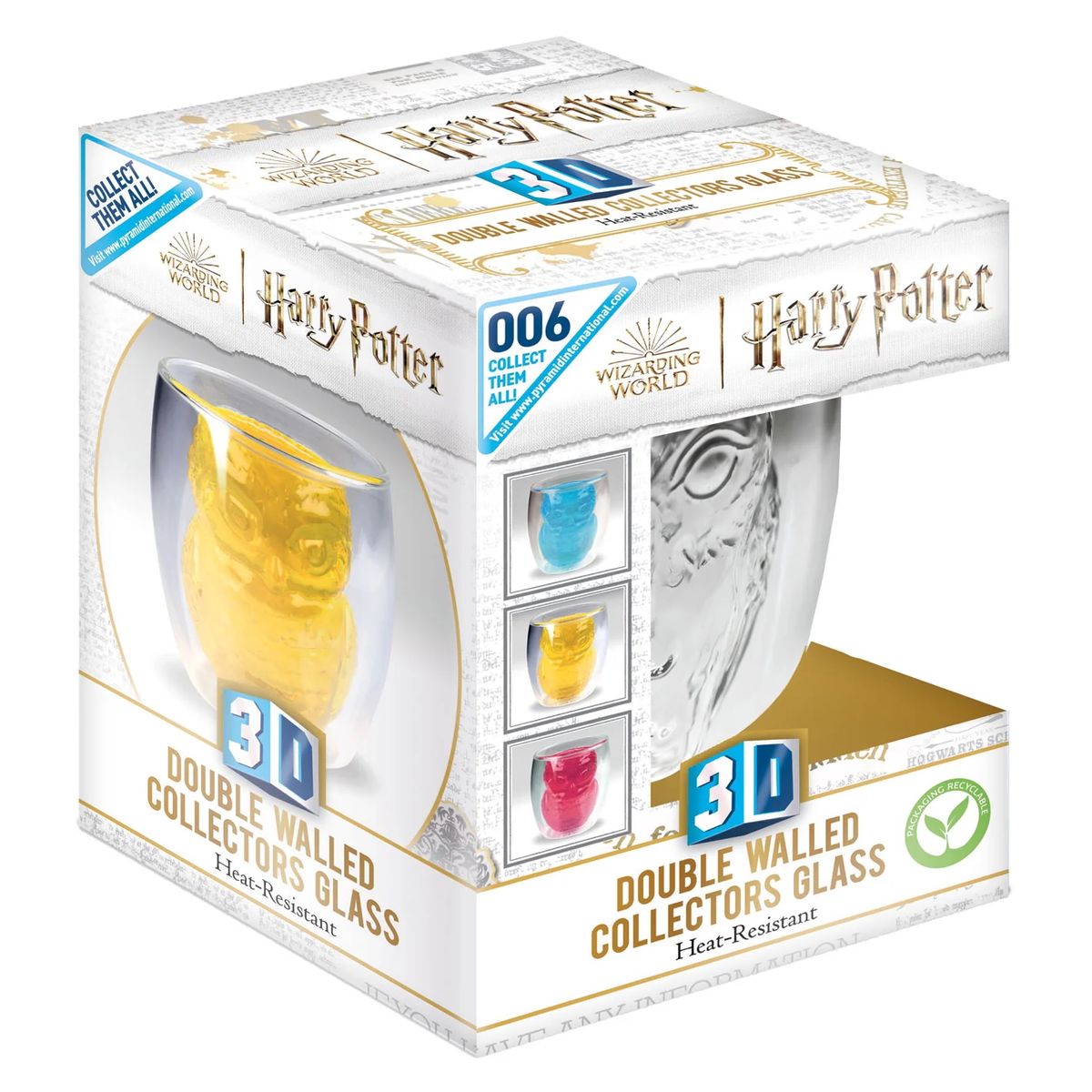 Harry Potter - Hedwig - 3D-juomalasi