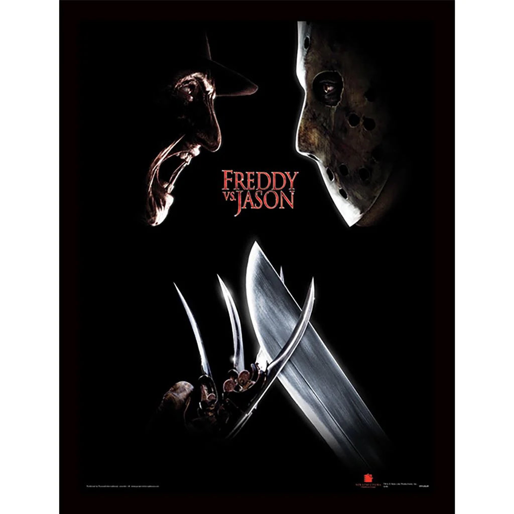 Freddy vs Jason - Face Off - Kehystetty taidejuliste