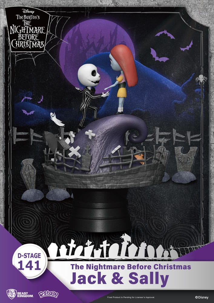 Painajainen ennen joulua - Jack & Sally - Dioraama