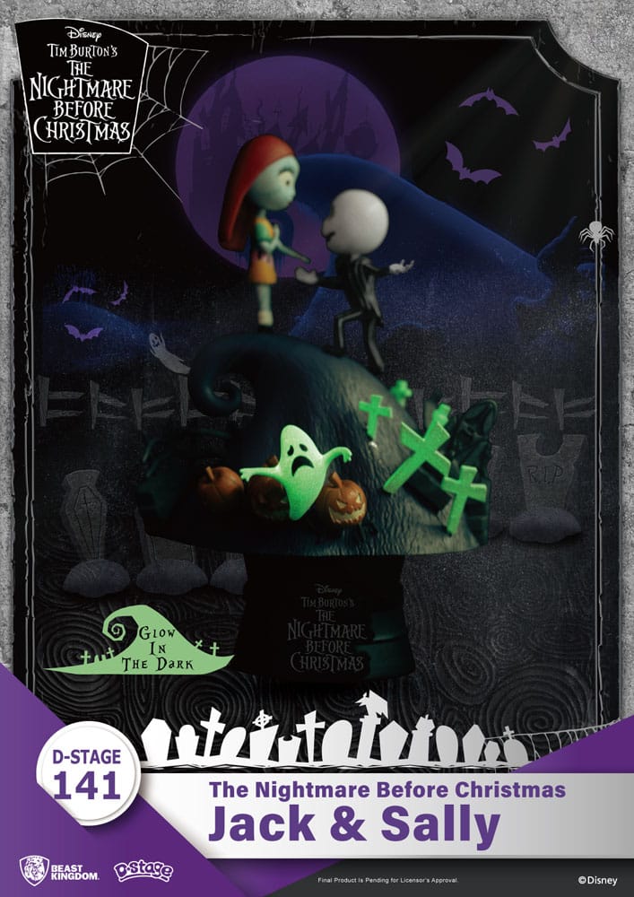 Painajainen ennen joulua - Jack & Sally - Dioraama