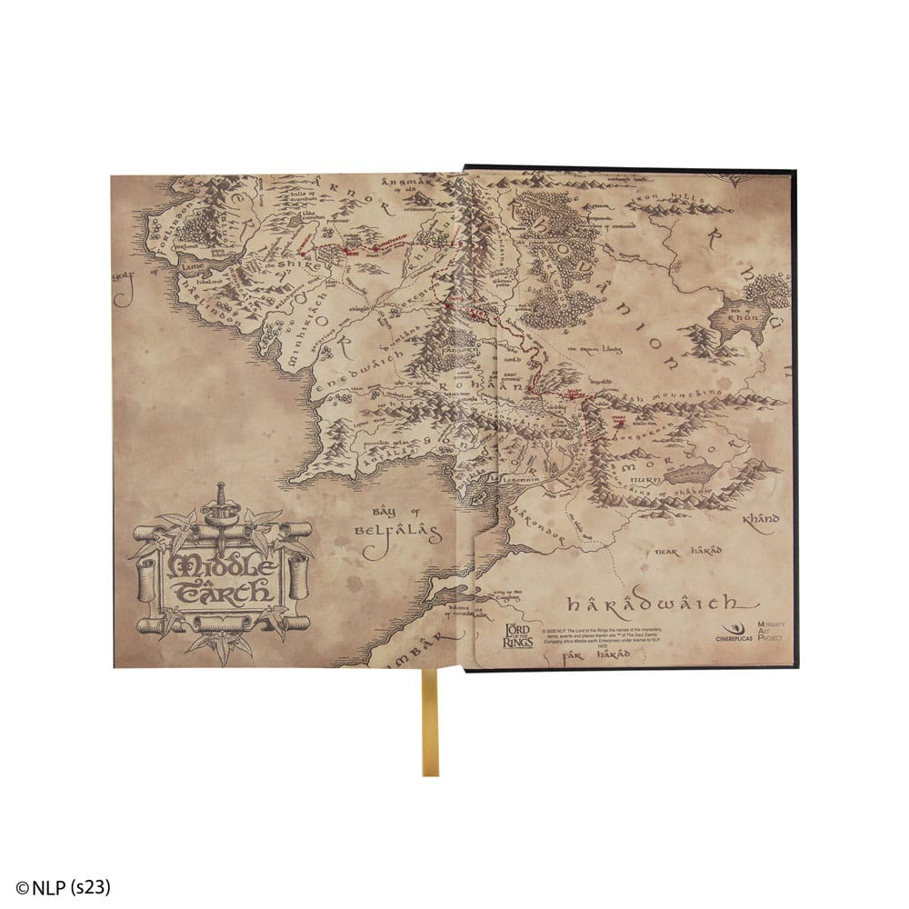 Taru sormusten herrasta - Map of Middle Earth - Muistikirja