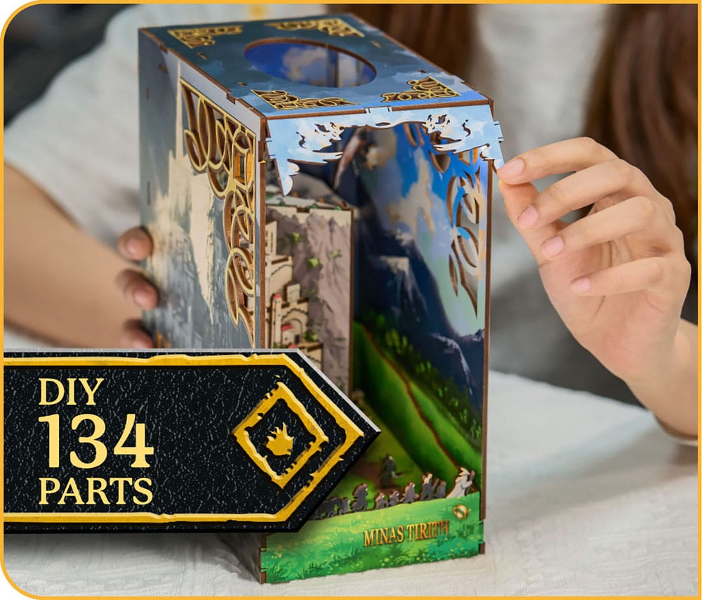 Taru sormusten herrasta - Minas Tirith - Tiny Adventures Book Nook Mini Diorama (kirjahyllynkoriste/dioraama)