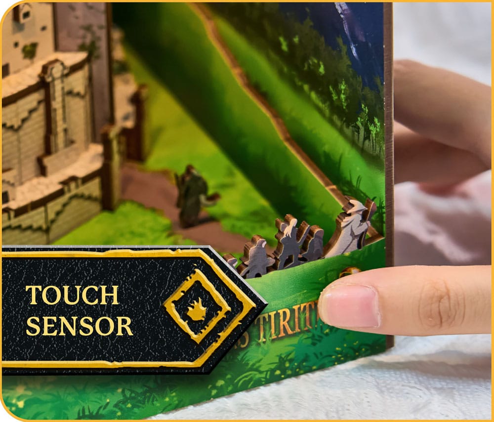 Taru sormusten herrasta - Minas Tirith - Tiny Adventures Book Nook Mini Diorama (kirjahyllynkoriste/dioraama)