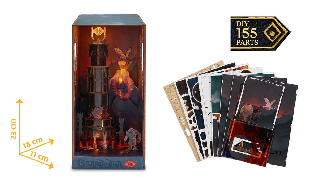 Taru sormusten herrasta - Barad-Dûr - Tiny Adventures Book Nook Mini Diorama (kirjahyllynkoriste/dioraama)