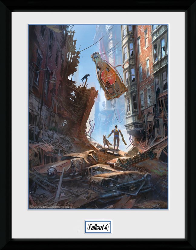 Fallout - Street Scene - Kehystetty taidejuliste
