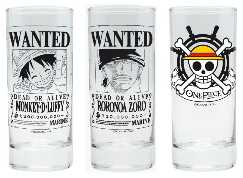 One Piece - Wanted - Juomalasit (setti)