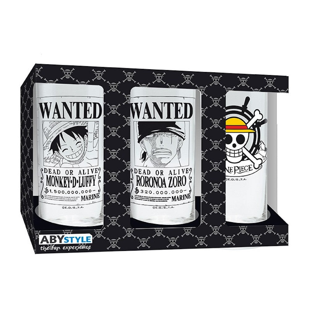 One Piece - Wanted - Juomalasit (setti)