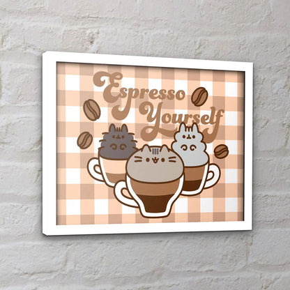 Pusheen - Espresso Yourself - Kehystetty taidejuliste