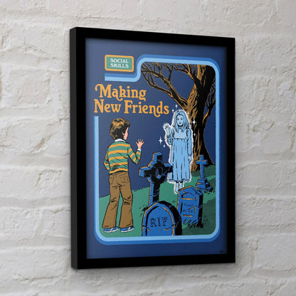 Steven Rhodes - Making New Friends - Kehystetty taidejuliste