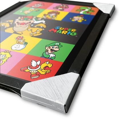 Super Mario - Characters - Kehystetty taidejuliste