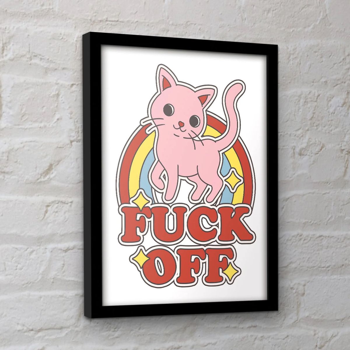 Fuck Off - Kehystetty taidejuliste