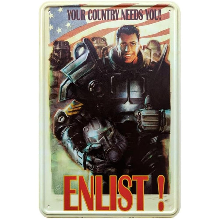 Fallout - Enlist! - Metallikyltti