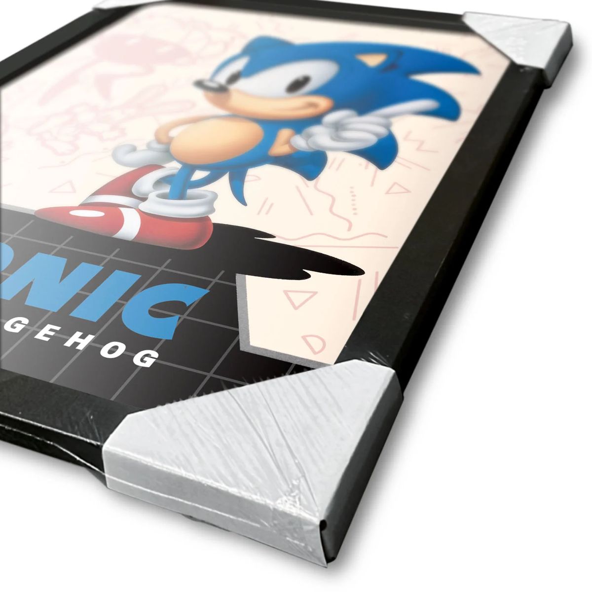 Sonic - Mega Drive Cover - Kehystetty taidejuliste