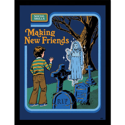 Steven Rhodes - Making New Friends - Kehystetty taidejuliste