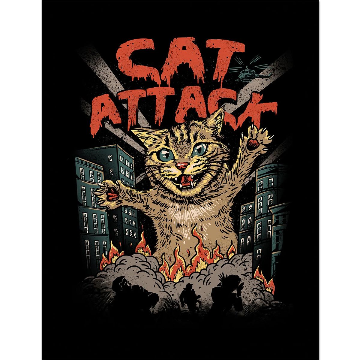 Vincent Trinidad - Cat Attack - Kehystetty taidejuliste