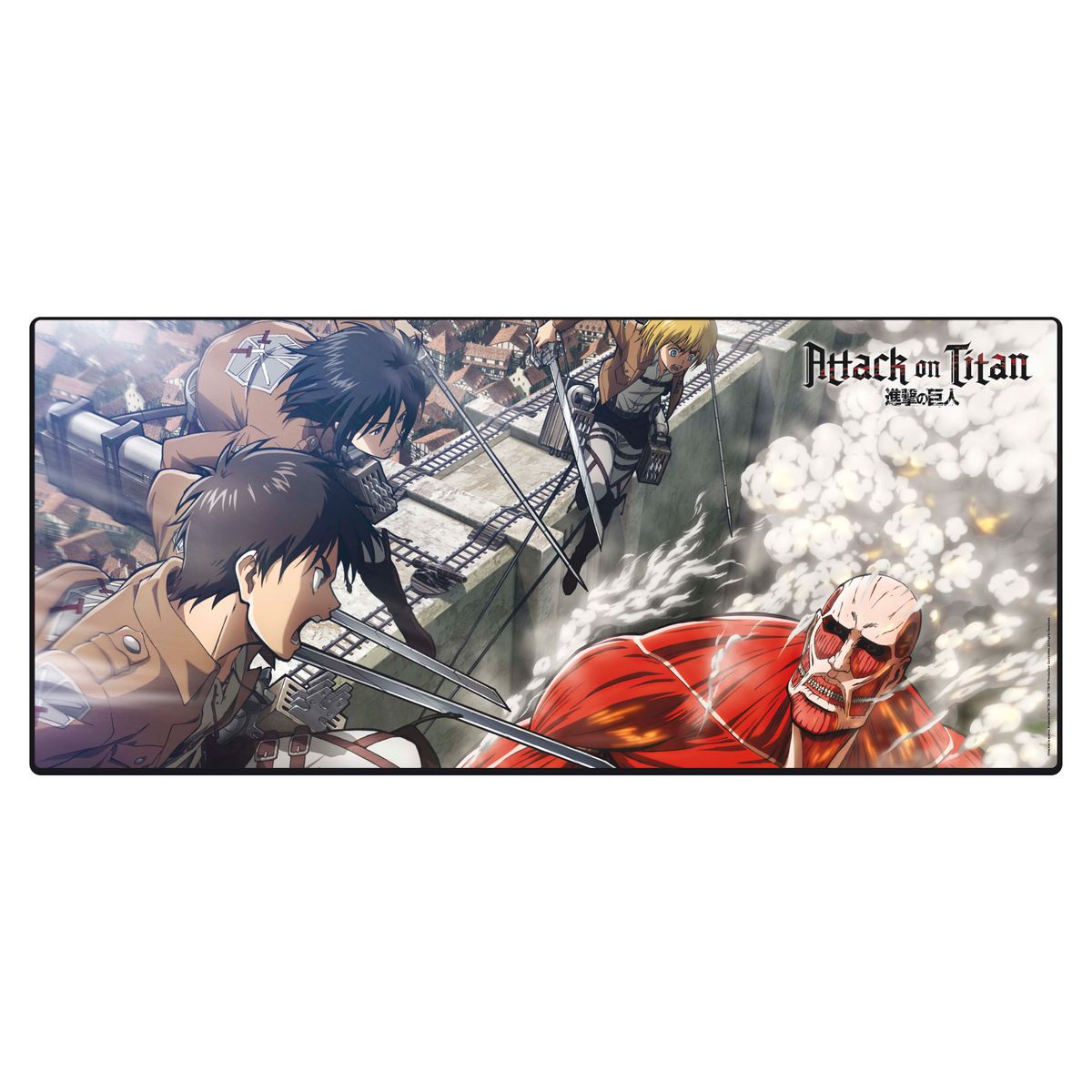 Attack on Titan - Eren vs Colossal Titan - Iso hiirimatto (XXL-koko)