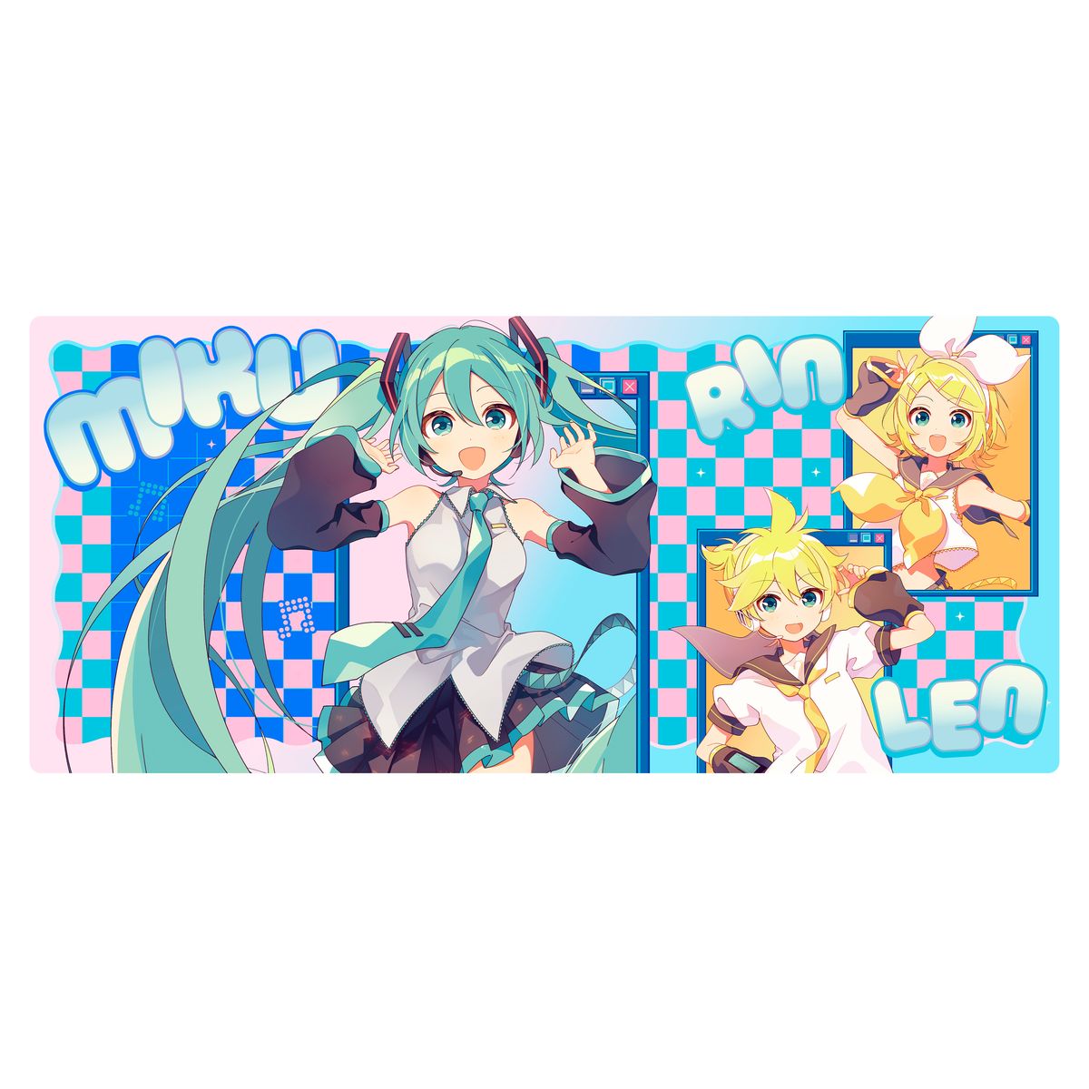Hatsune Miku - Miku & Friends - Iso hiirimatto (XXL-koko)