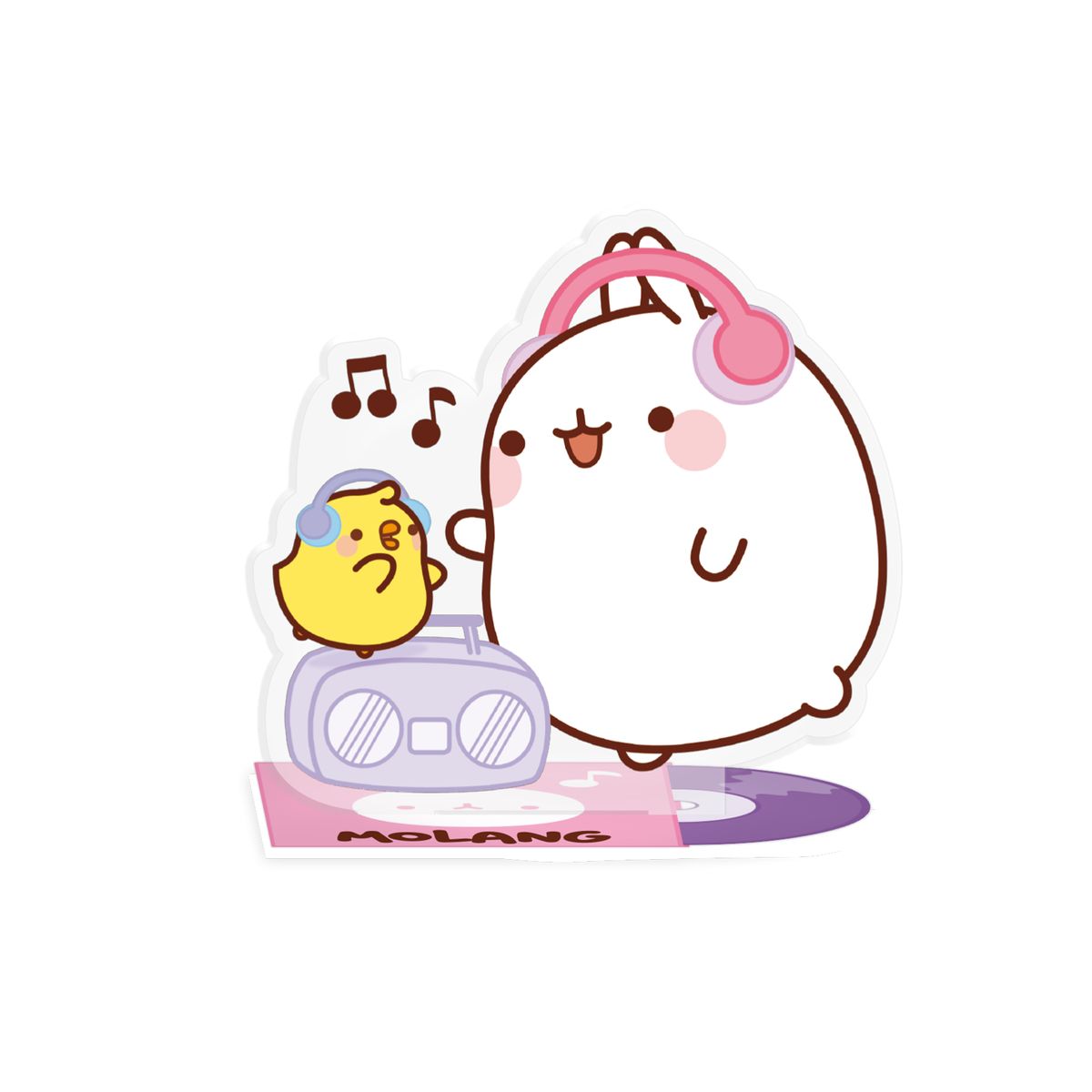 Molang - Music Fan - Akryylifiguuri (keräilyhahmo)