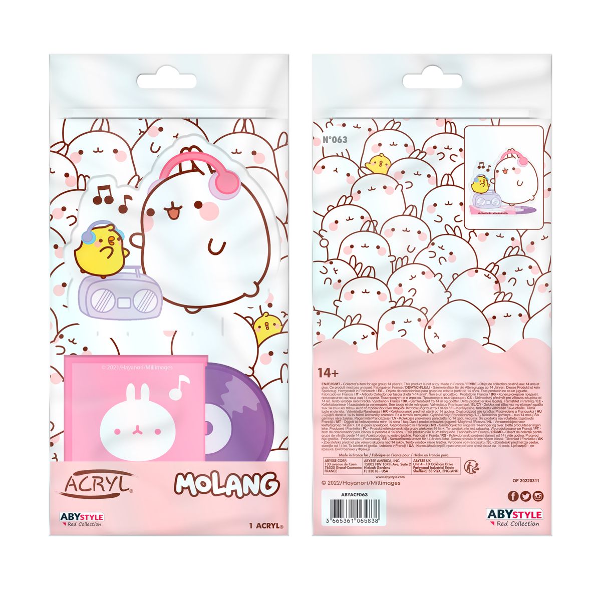 Molang - Music Fan - Akryylifiguuri (keräilyhahmo)