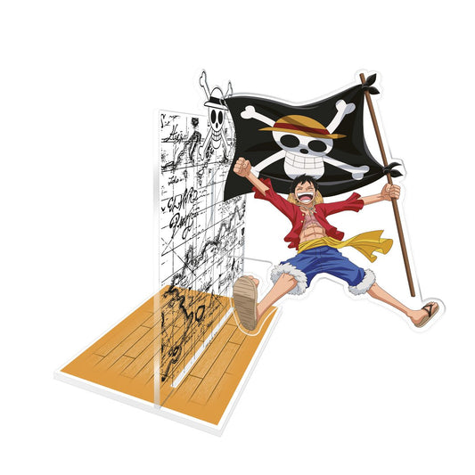 One Piece - Luffy with Flag - Akryylinen kirjatuki