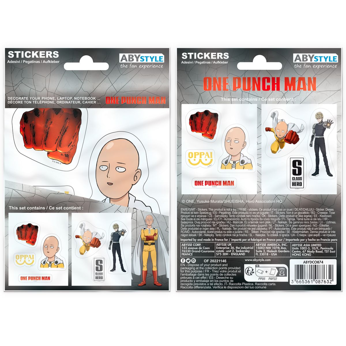 One Punch Man - Saitama and Icons - Tarra / tarrasetti