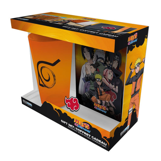 Naruto - Lahjasetti (lasi, muistikirja ja pinssi)