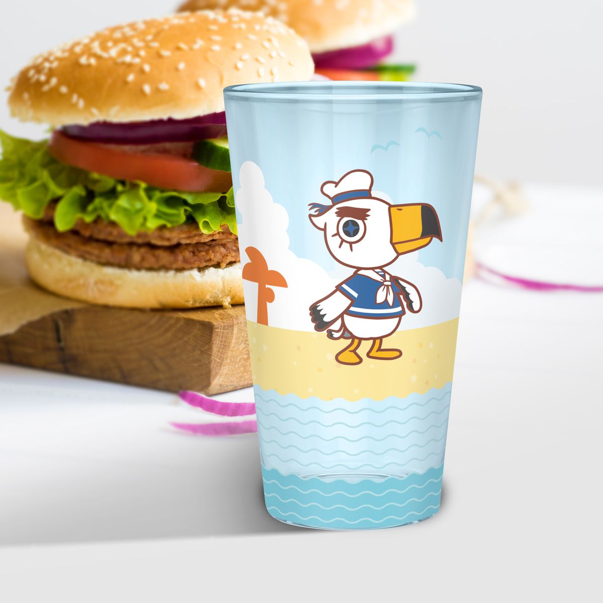 Animal Crossing - Beach Characters - Iso juomalasi (XXL-koko)