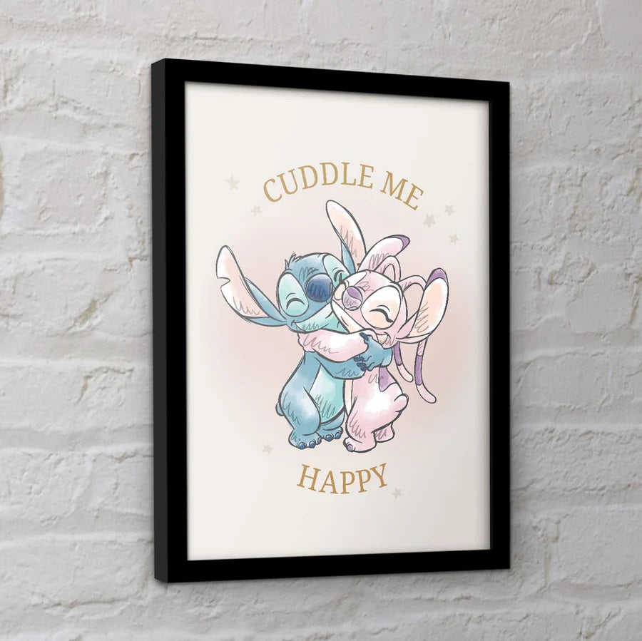 Lilo and Stitch - Cuddle Me - Kehystetty taidejuliste