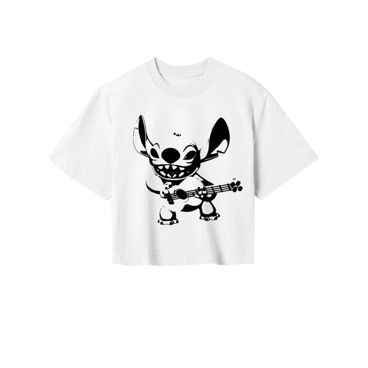 Lilo & Stitch - Guitar - Lyhyt paita (cropped)