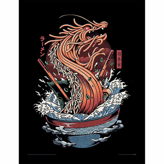 Ilustrata - Dragon Ramen - Kehystetty taidejuliste